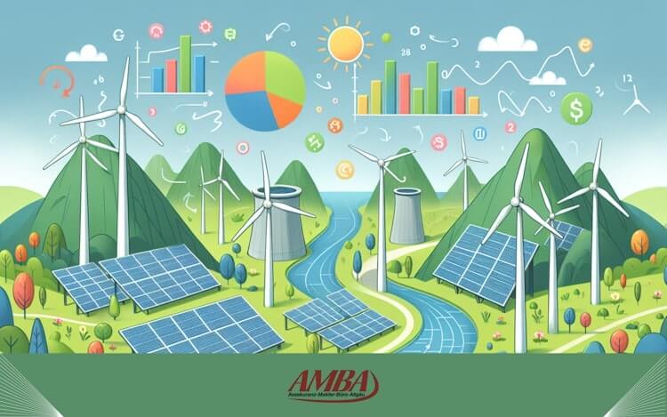 Illustration von erneuerbaren Energien mit verlässlichen Ertragsprognosen