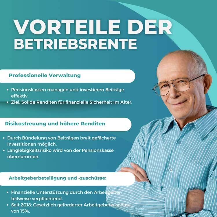 Infografik Vorteile der Betriebsrente