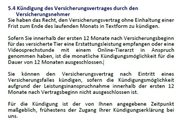 Wie kann die Hundekrankenversicherung von Petolo gekündigt werden