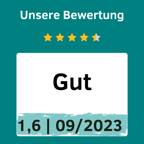 Detaillierte Bewertung des Allianz Premium Tarifs: 4,5 Sterne, Qualitätslabel 