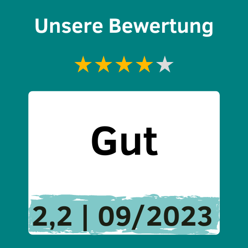 Testergebnis: Deutschen Familienversicherung (DFV) KV 100 mit 4 Sternen bewertet, Einstufung als 