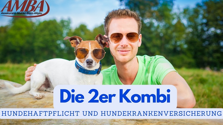 Hund mit Hundehaftpflicht- und Krankenversicherung in Kombination