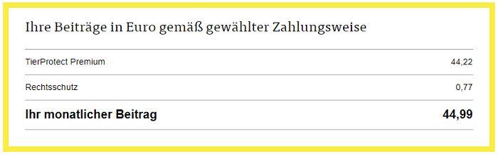 Beitrag ARAG Katzenkrankenversicherung